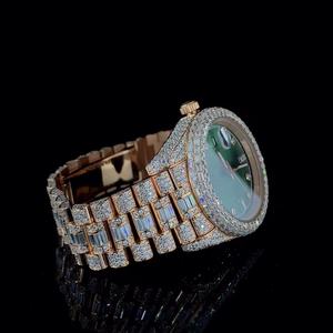 Reloj Unisex de Moda con Cuarzo Moissanite y Acero Inoxidable, Caja Elegante, Piedras Preciosas Brillantes, Rendimiento de Cuarzo Preciso - Product Image 4