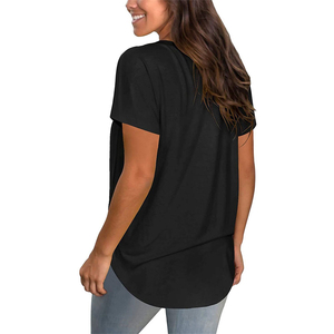 Camiseta de Cuello en V para Mujer, Tela Suave, Agradable al Tacto, Cómoda para Usar Todo el Día, Ligera, Transpirable, Ecológica, con Logotipo Personalizado - Product Image 2