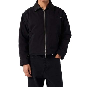 Men Working Jacket Custom <b>Heavy</b> <b>Duty</b> Cotton Lined Jacket Utility Canvas <b>Zipper</b> Working Jacket For Men - Product Image 1