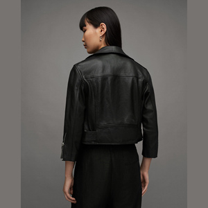 แจ็คเก็ตมอเตอร์ไซค์หนังแท้สำหรับผู้หญิงแบบขายส่งสั่งทำพิเศษสำหรับฤดูหนาว ทรงเข้ารูป แขนยาว ปักโลโก้ได้ กันน้ำ - Product Image 5