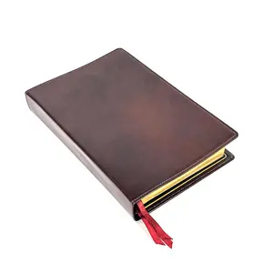 Premium Kwaliteit Printservice Custom Hardcover Heilige Bijbelboek Afdrukken Goede Lederen Omslag Bijbelboek Afdrukken Voor Kerk