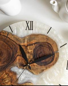 Wooden epoxy wall <b>clock</b> resin wall <b>clock</b> custom made wall <b>clock</b> unique wall <b>clock</b> for living room designer wall <b>clock</b> - Product Image 2