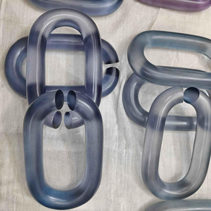 Cadena de eslabones de resina para decoración de pared, cadena transparente de acrílico para pared, hebilla de joyería, cadena cubana de plástico para decoración de pared - Product Image 3
