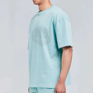Camisetas Extra Grandes al por Mayor para Hombre, de Algodón Suave, Corte Holgado, Transpirables, de Secado Rápido, con Estampado Digital y Bordado, Manga Corta, a la Moda - Product Image 2
