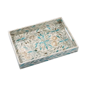 Sustainable <b>Spirit</b> Mother of Pearl Inlay Serving Tray Handcrafted Decorative Platter for Home Storage - Product Image 2
