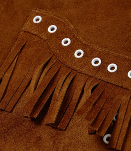 Top Quality Handmade <b>Suede</b> Leather Fringe <b>Jacket</b> for Men Western Vintage Cowboy Style with Tassel Detail Bulk Wholesale Supply - Product Image 5
