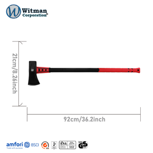 Hache à fendre de 8 lb, acier au carbone de qualité supérieure, tête affûtée et trempée, manche renforcé pour l'absorption des chocs, outil d'abattage - Product Image 3