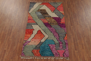 Tapis marocain de luxe en coton noué à la main, taille personnalisable, résistant aux taches, rembourré pour salon, hôtels, restaurants, prières - Product Image 5