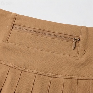 Minifalda Plisada de Cintura Alta para Mujer, Color Sólido, Cómoda, para Todas las Temporadas, Tejido de Tela - Product Image 4