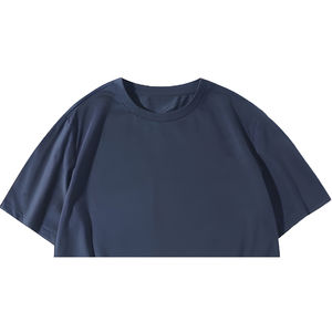 Camiseta de Manga Corta Transpirable, Bordada, Ecológica, 100% Algodón Orgánico, 220g, Lisa, de Alta Calidad, Talla Grande para Hombre - Product Image 3