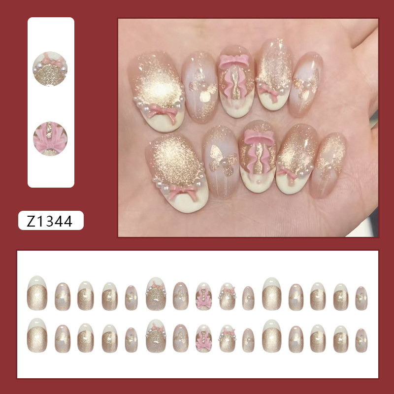 Cat's Eye Milk White French Polka Dot Butterfly