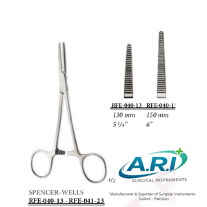 Pinzas Spencer Wells Modelo 15cm con Función de Pinza Hemostática, Cierre Seguro, Instrumento Quirúrgico de Acero Inoxidable - Product Image 1
