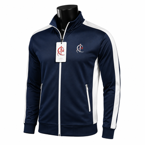 Veste de sport pour homme, tissu polyester respirant, technologie de séchage rapide, design léger, poignets élastiques, confortable, athlétique - Product Image 1