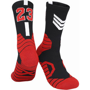 Custom Logo Unisex Crew Athletic Socks for Basketball Sports-Youth Spring Season Bottom Logo Position OEM Team Performance Socks - Product Image 1