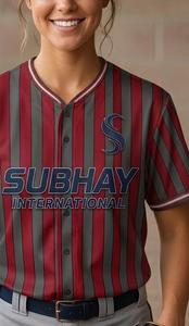 Maillot de baseball vert pour homme Subhay, manches courtes, col en V, respirant, décontracté et sportif, avec numéro 88 et logo imprimé sur le devant - Product Image 2