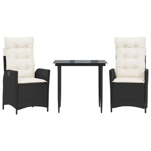 Juego de Comedor para Jardín en Blanco Crema y Negro - Product Image 2
