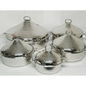 Olla de Acero Inoxidable Martillado a Mano para Alimentos Calientes, Cazuela para el Hogar, Venta Caliente - Product Image 1