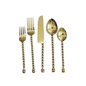 Ensemble de cuillères, fourchettes et couteaux en argent poli miroir de luxe, idéal pour les événements et les célébrations, au meilleur prix - Product Image 5