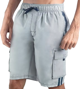 Shorts cargo imperméables taille mi-haute avec grandes poches, taille XL, fermeture à cordon, options multicolores, service de personnalisation de logos - Product Image 1