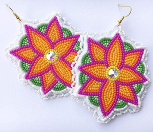 Nouvelles boucles d'oreilles légères et tendance pour femmes, en perles de verre brodées à la main, par MULTI CRAFT - Product Image 2
