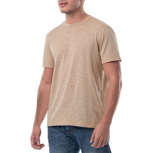 Men's Regular Fit O-Neck <b>Short</b> Sleeve Breathable Quick Dry Solid Color Casual Knitted Cotton T-Shirt with Customized Printing - Product Image 1