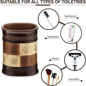 Set di Accessori per Bagno Moderno e Lussuoso in 4 Pezzi, Stile Zambia, Dispenser Sapone, Bicchiere, Portaspazzolino, Portasapone - Product Image 6