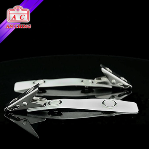 safety pin plastic clear vinyl strap name <b>badge</b> id clips - Product Image 4