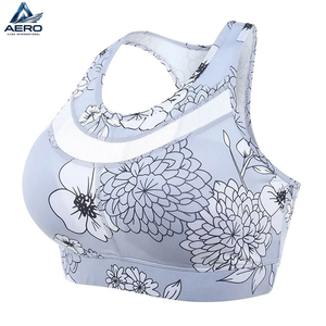 2026 Activewear Light Gray and White Contrast Color Good Supplier OEM ODM Service Breathable Wholesale Rate Fitness <b>Bra</b> - Product Image 2