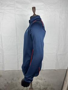 Suéter de punto para hombre con cremallera de un cuarto, logo bordado, casual, manga larga, corte ajustado, estilo urbano, para invierno - Product Image 5