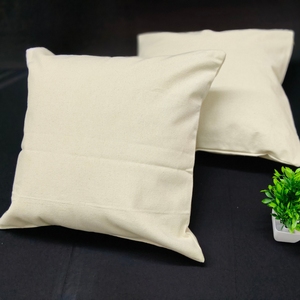 100% Cotton Canvas Cushion Cover Natural Color Square Heavy Quality Sofa Pillow Case for Home Hotel - Product Image 2