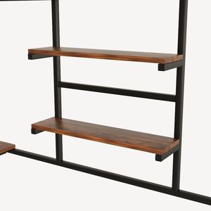 Full-Size Loft Metal <b>Bed</b> with <b>LED</b> Lighting and Charging Station for Bedroom and Dormitory Black Color - Product Image 2