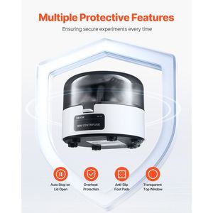 Mini centrifugeuse de laboratoire électrique 3013xg RCFO, rotor 2-en-1, capacité des tubes 0,2/1,5/2 ml, centrifugeuse de laboratoire miniature 3013xg RCFO - Product Image 4