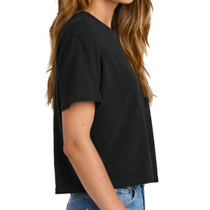 Bella Canvas 8882 <b>Flowy</b> Cropped Tee Mockup Women Mauve Crop <b>Top</b> T-Shirt Mockup Model Clothing Cropped Tee Shirt - Product Image 3