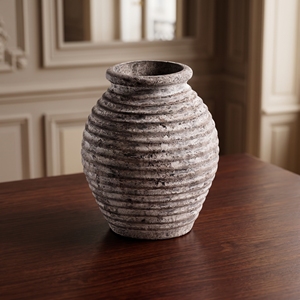 Rustic Textured <b>Ceramic</b> Pottery <b>Vase</b> Handmade Terracotta Tabletop <b>Vase</b> for Home Decoration - Product Image 2