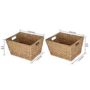 2 Pack grande cestino portaoggetti in giacinto con manici - Product Image 2