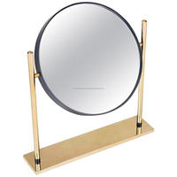 Miroir de courtoisie en or léopard Royal Running miroir de coiffeuse de luxe décoratif de table de haute qualité pour le maquillage par TCD