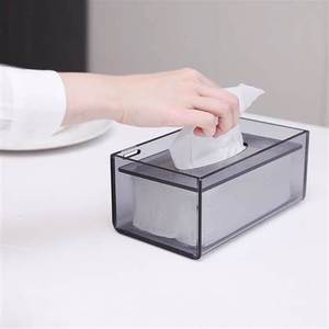 2025 Sleek Acrylic Tissue Storage Solution Eco-Friendly Modern Design for Stylish Home Office & <b>Bathroom</b> Decor - Product Image 6