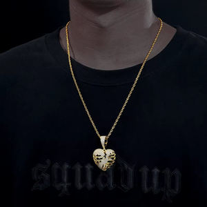 จี้เพชรทรงกลมเจียระไนแบบบริลเลียนท์เคลือบทอง 18K สำหรับทุกเพศ พร้อมสร้อยคอเงินทันสมัย เหมาะสำหรับใส่ทุกวัน - Product Image 3