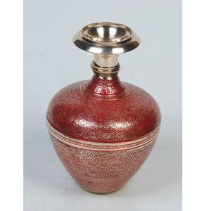 Jarrón de Metal Color Granate Hecho a Mano y Personalizable, con Estampado Dorado, para Floristas Profesionales y Decoradores de Eventos, Gran Venta - Product Image 6