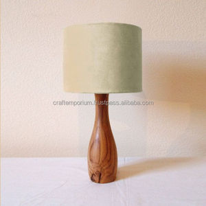 carved wooden table <b>lamps</b> featuring hand-finished textures and luxurious lampshades, ideal for warm and refined living spaces. - Product Image 5
