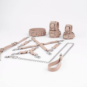 Full Grain Genuine Leather Restraints 11Pcs <b>Kit</b> Custom Branding Wholesale <b>Bondage</b> Gear Toy Packs RTTS-0041 - Product Image 4