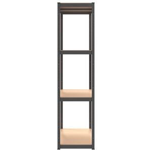 Divisores de Estantes de Almacenamiento de 4 Niveles de Acero Antracita y Madera Sintética - Product Image 5