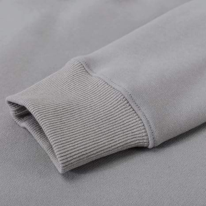 ladies crop hoodie ribbed cuff streetwear hoodie women crop hoodie <b>brushed</b> fleece relaxed sweatshirt ladies crop hoodie - Product Image 5