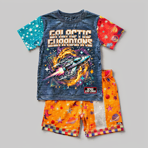 Ropa de Verano Cómoda para Niños, Camiseta y Pantalones Cortos Transpirables, Conjunto Informal Ligero, Talla Personalizada, Servicio de Entrega Rápida - Product Image 2