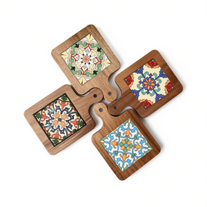 Premium Wooden Printed Serving Tray Decorative <b>Kitchen</b> Tray for Tea Coffee Breakfast Snacks - Product Image 2