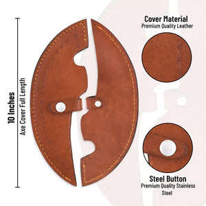 Cuchillo para pizza hecho a mano de inspiración medieval industrial, afilado, duradero, elegante, con funda de cuero y mango de madera. El mejor regalo. - Product Image 2