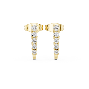 Spark Swing 14K oro plata esterlina Cubic Zirconia Stud pendientes para mujeres niñas uso diario hipoalergénico - Product Image 3