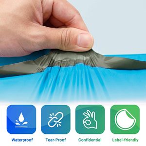 7.5X10.5 pollici blu Poly mailer 100 confezionare borse di spedizione impermeabili con nastro adesivo elasticizzato per abbigliamento - Product Image 5