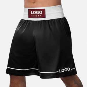 Pantalones Cortos de Boxeo Personalizados Estilo Profesional con Cintura Ancha, Pantalones Cortos de Satén para Entrenamiento y Competencia - Product Image 6