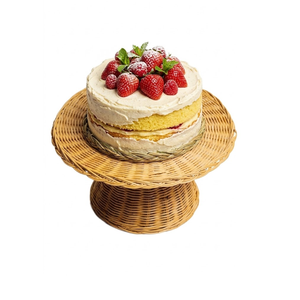 ถาดเสิร์ฟและจานรองเค้กสไตล์เรียบง่ายทำจากหวายสำหรับวางโชว์บนโต๊ะในงานดิวาลีจากเวียดนาม ขายส่ง - Product Image 2